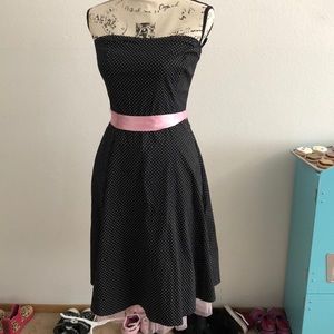 Ruby Rox polka dot strapless dress